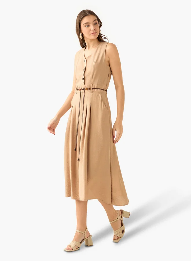Splash FAV Midi Shirt Dress with Belt
